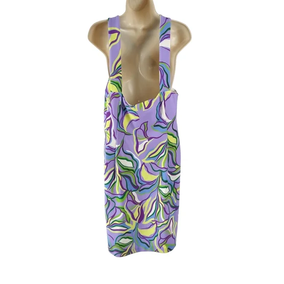 Vibrant Sleeveless Dress with Abstract Print - Picture 3 of 8